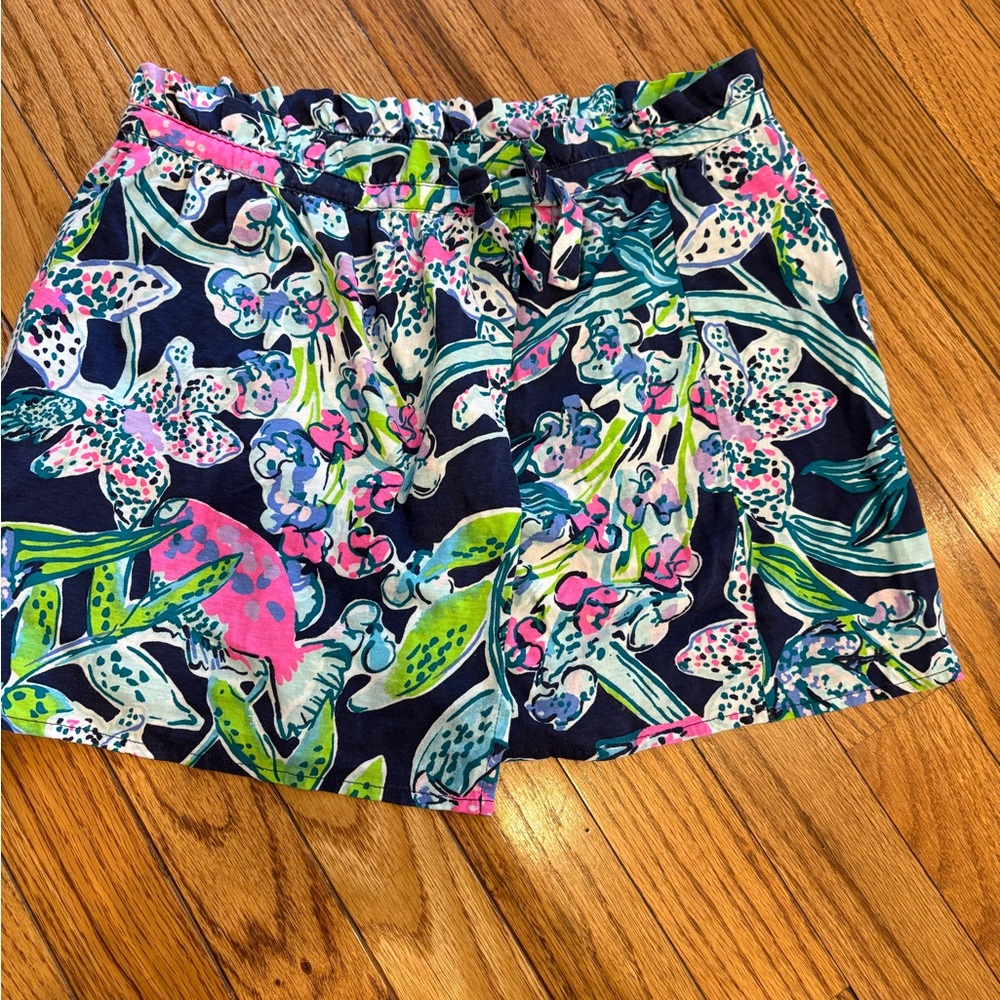 Lilly Pulitzer Floral Print Shorts - Navy, Pink, Green